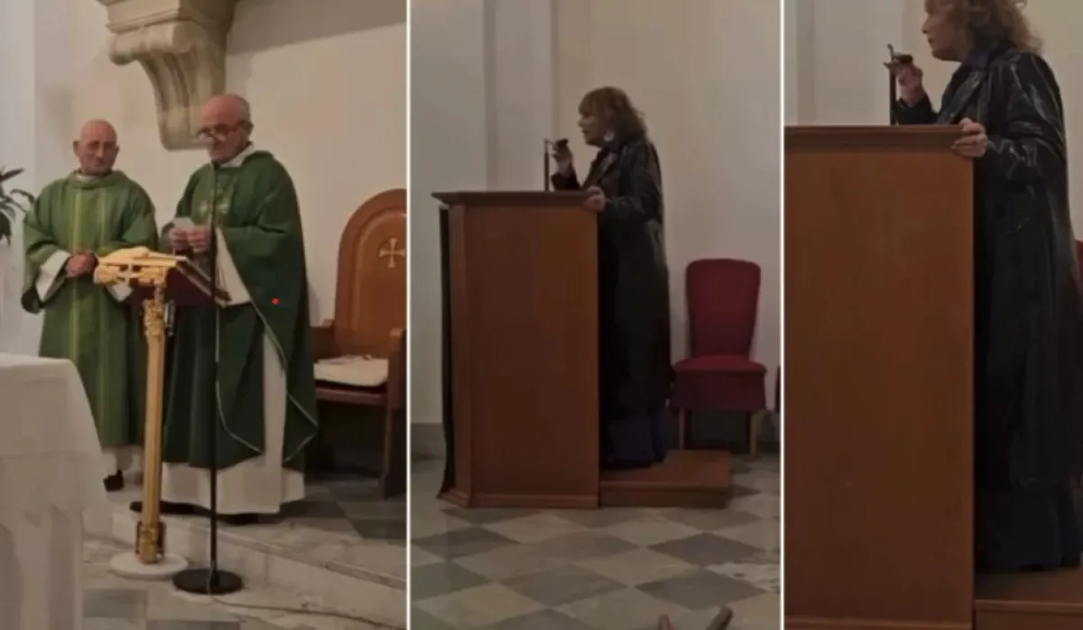 In Campania, la candidata riformista fa la predica pro Fico in Chiesa al posto del prete