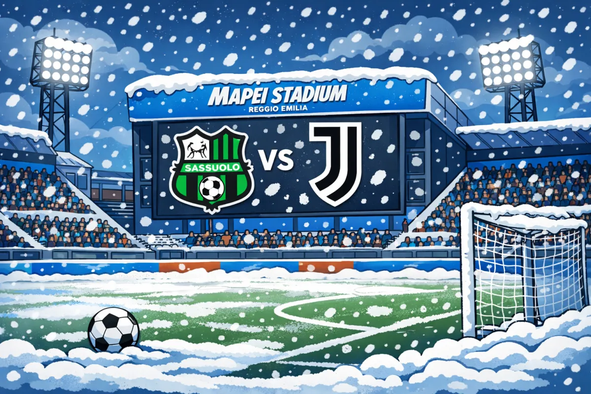 Sassuolo-Juventus: si gioca o no stasera? Neve, meteo e ultime news