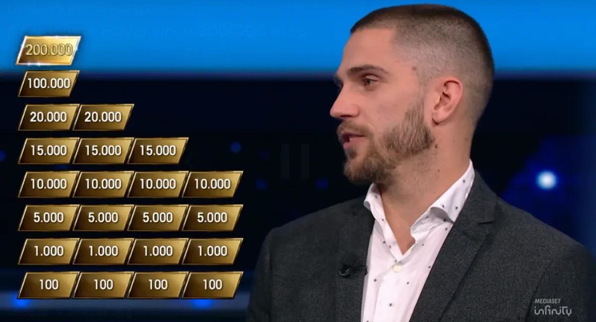 La ruota della fortuna, quanto ha vinto il campione Flavio da Fara Sabina stasera 20 gennaio?