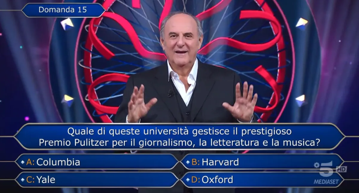 Chi vuol essere milionario: le domande della nona puntata del 1 febbraio