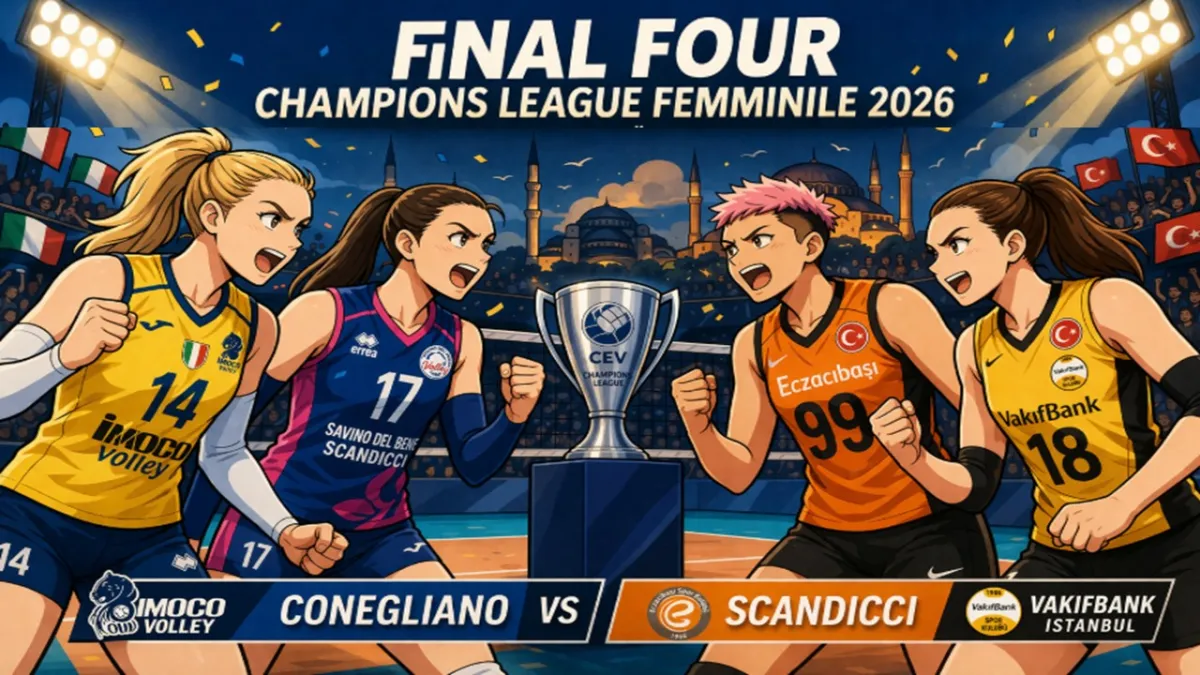 Final Four Champions League volley femminile 2026: Conegliano e Scandicci a caccia del titolo, ecco chi gioca, quando e dove
