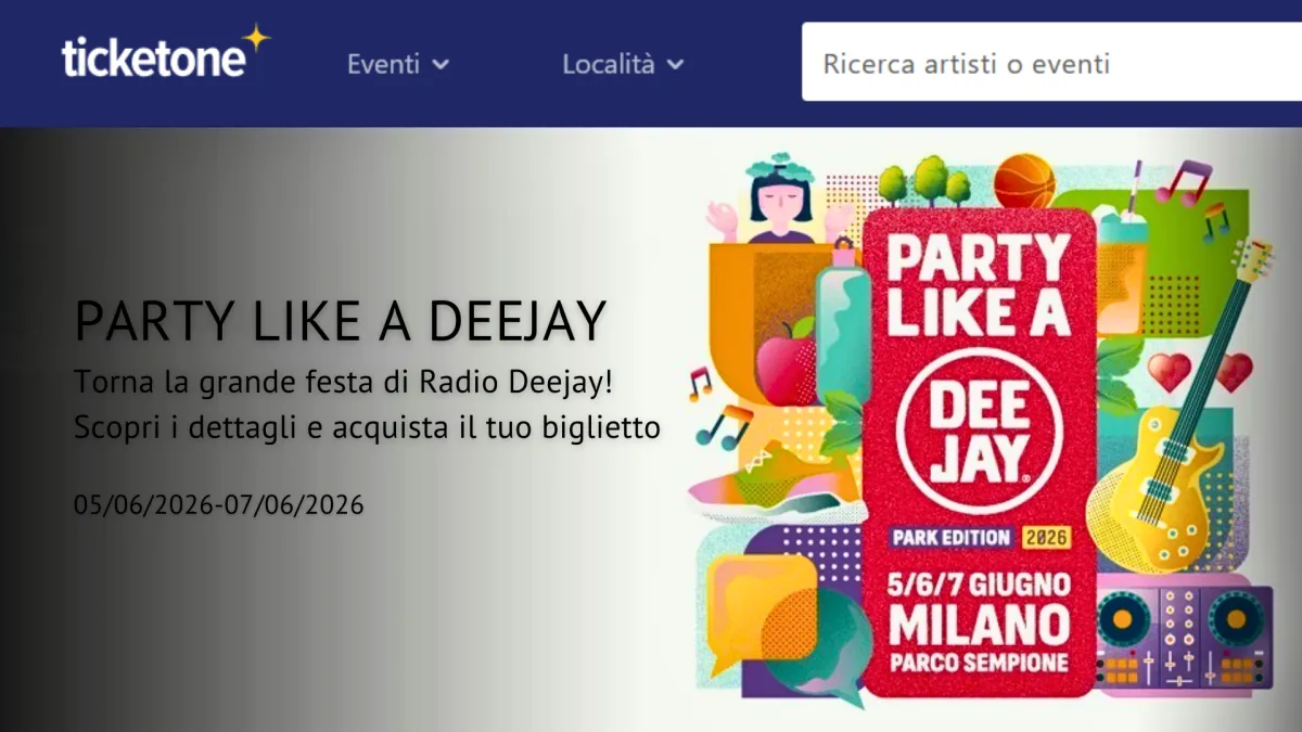 Party Like a Deejay 2026: scaletta, orari, concerti e biglietti dell'evento