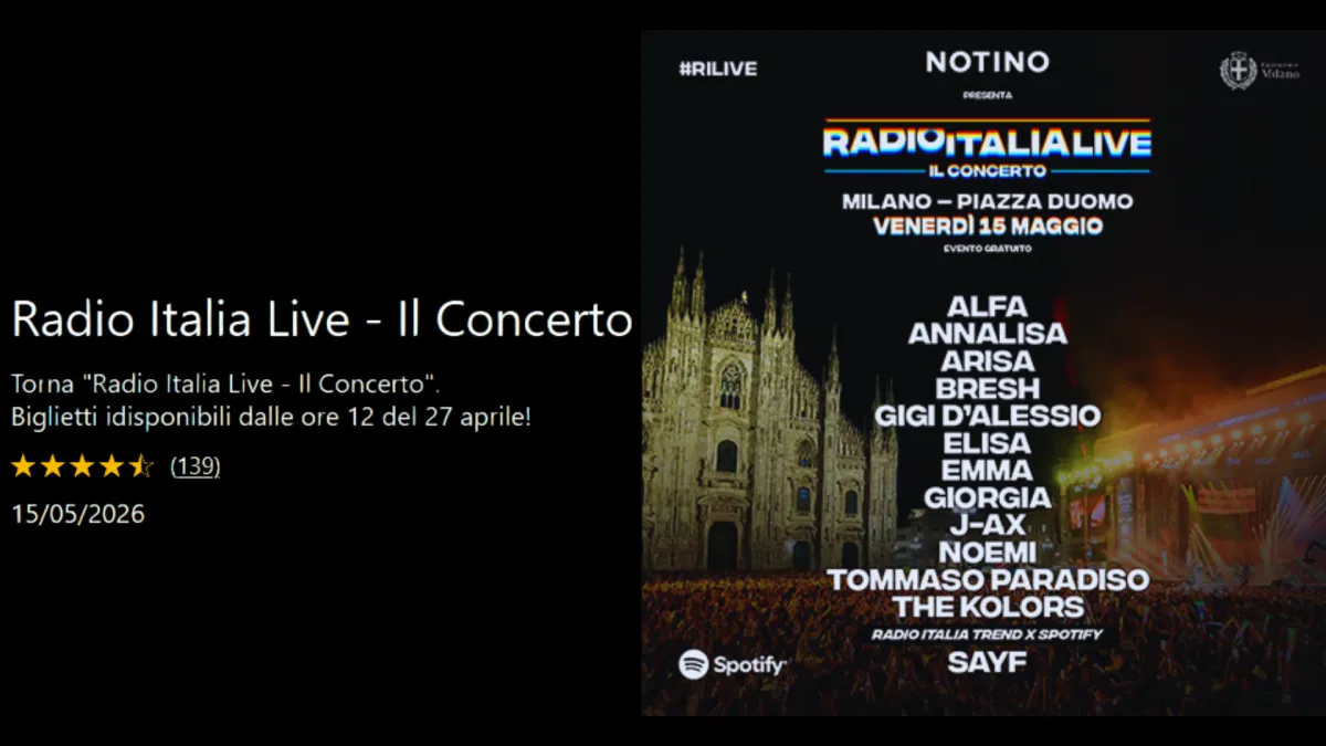 Radio Italia Live - Il Concerto a Milano: data, biglietti, cast e come arrivarci