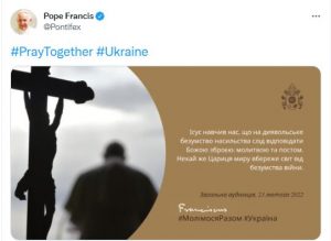 tweet papa Francesco in russo