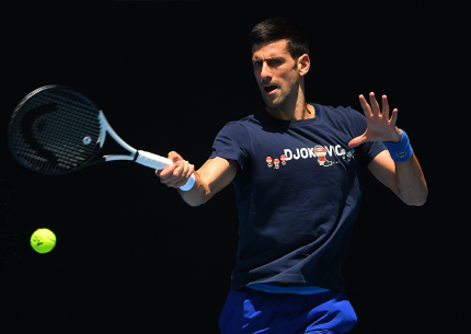 Novak Djokovic affaticato