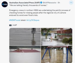 Inondazioni Australia (AAP)