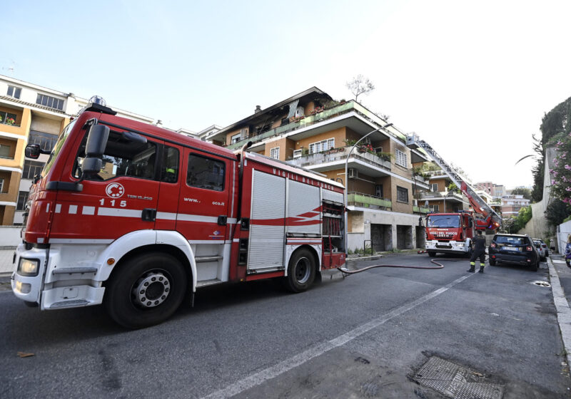 incendio appartamento Roma