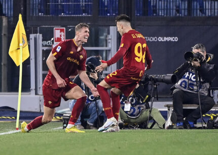 roma calciatori gol all'esordio solbakken foto ansa