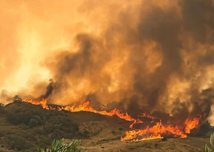 Perugia incendio bosco 30 ettari