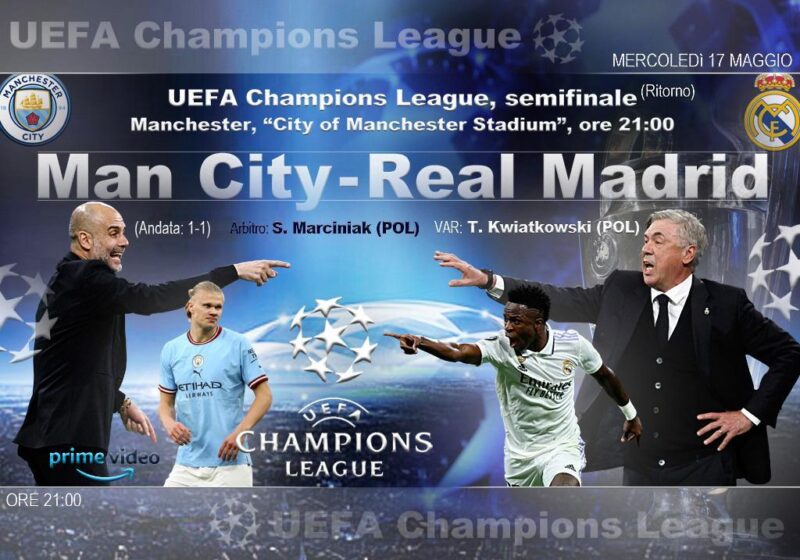 Dove vedere Manchester City-Real Madrid