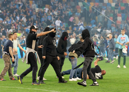 Udinese Napoli scontri tifosi fine partita