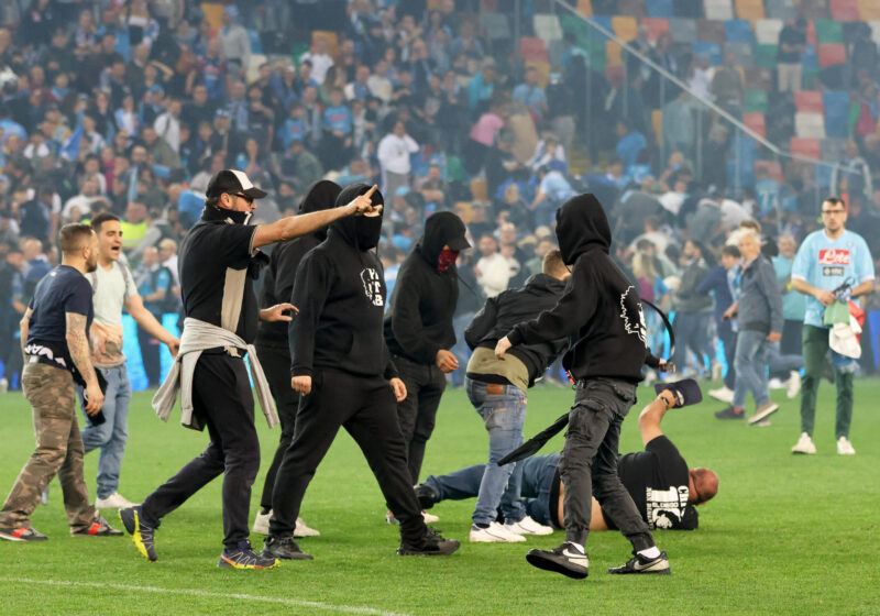 Udinese Napoli scontri tifosi fine partita