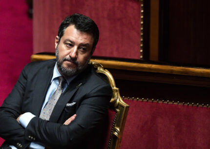 Ministro Salvini alle prese con il voto del ponte sullo stretto