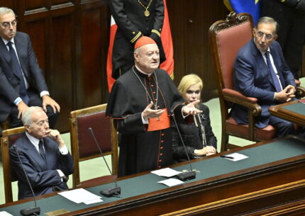 Il Cardinale Gianfranco Ravasi nel corso del suo intervento odierno ai funerali di Giorgio Napolitano