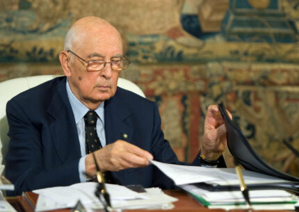 Il Presidente emerito della Repubblica, Giorgio Napolitano